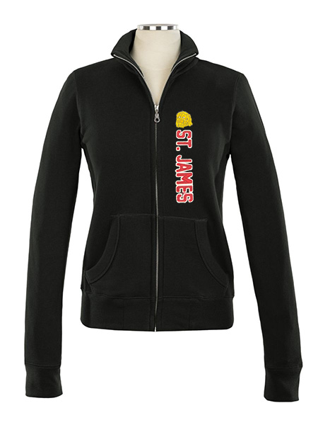 Full Zip Applique Sweat Top - Female