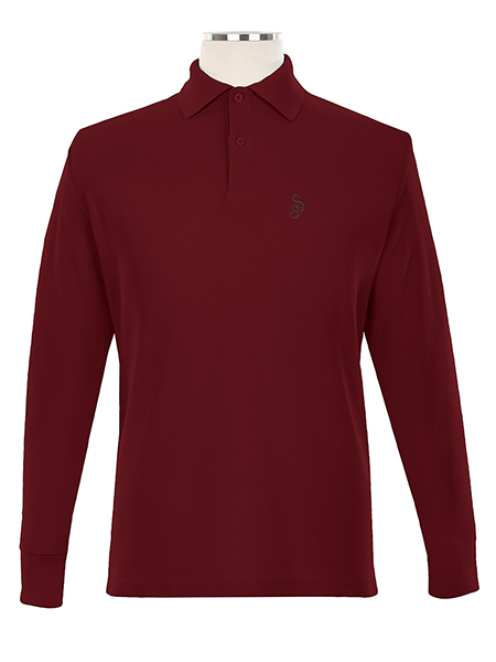 Long Sleeve Pique Embroidered Golf Shirt - Unisex