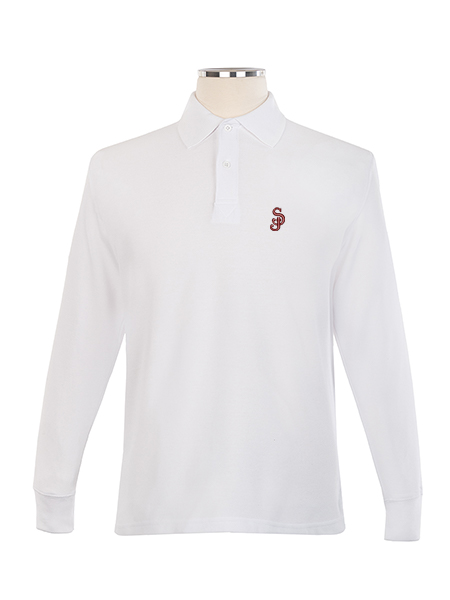 Long Sleeve Pique Embroidered Golf Shirt - Unisex