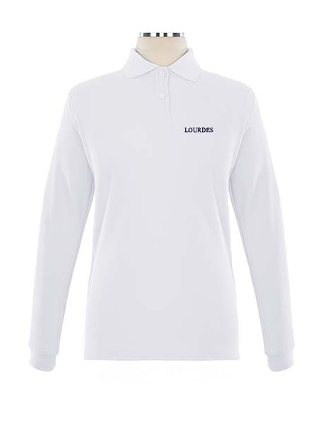 Long Sleeve Pique Embroidered Golf Shirt - Female
