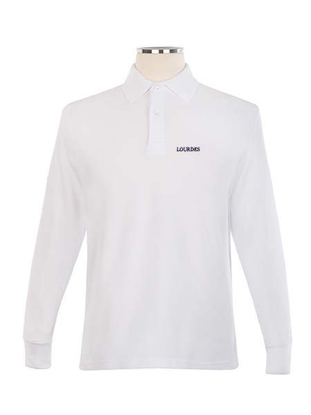 Long Sleeve Pique Embroidered Golf Shirt - Unisex