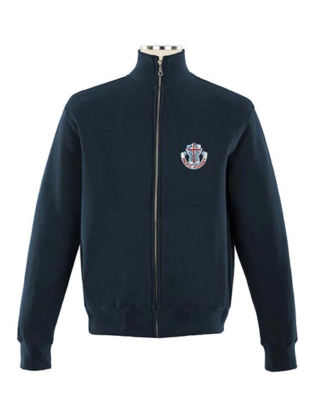 Full Zip Fitted Embroidered Jacket, no pockets