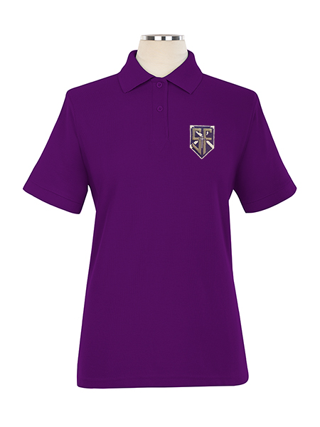 Short Sleeve Pique Embroidered Golf Shirt - Female