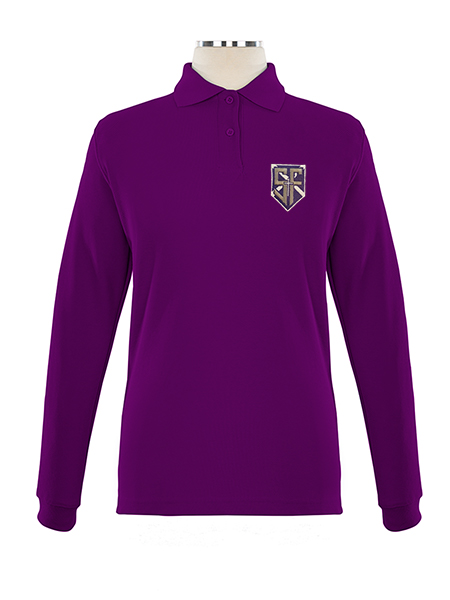 Long Sleeve Pique Embroidered Golf Shirt - Female