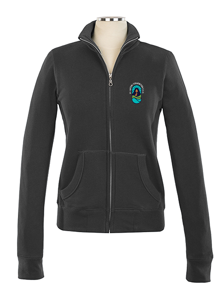 Full Zip Embroidered Sweat Top - Female