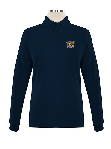 Long Sleeve Pique Embroidered Golf Shirt - Female