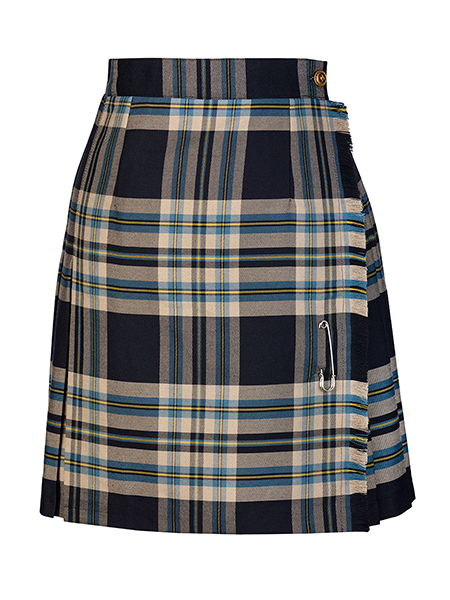 Navy/Camel/Powder Blue Plaid Kilt