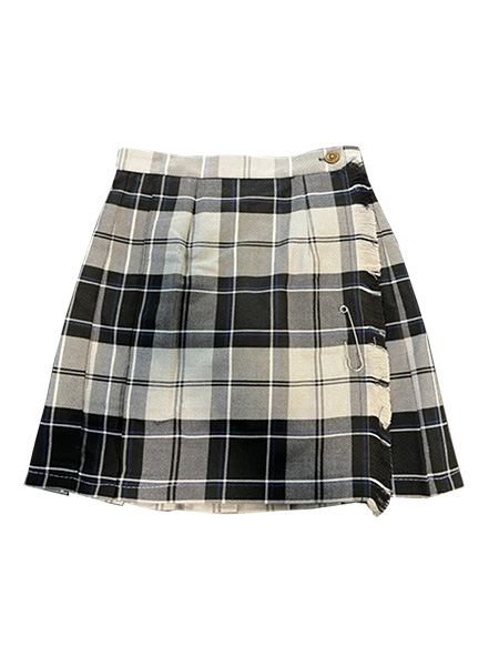 Black/Grey/White Plaid Kilt