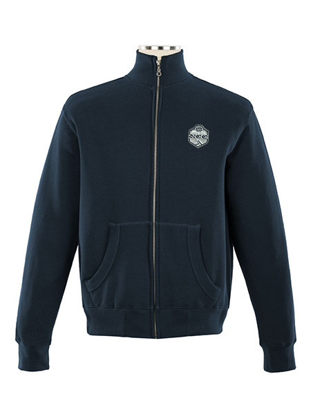 Full Zip Embroidered Sweat Top - Unisex