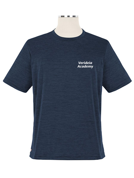 Heathered Short Sleeve Printed Performance Crewneck T-Shirt - Unisex