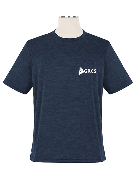 Heathered Short Sleeve Printed Performance Crewneck T-Shirt - Unisex