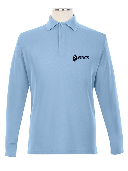Long Sleeve Pique Embroidered Golf Shirt - Unisex