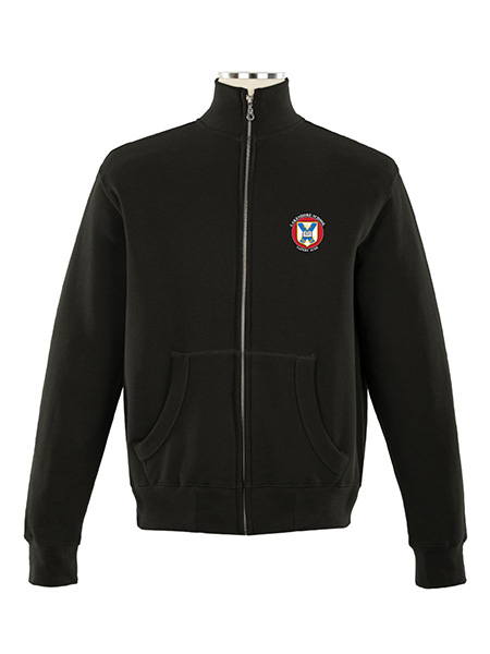 Full Zip Embroidered Sweat Top - Unisex