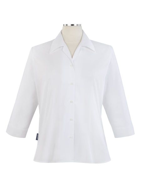 3/4 Sleeve French Cut Embroidered Blouse - Female