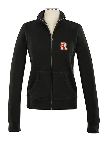 Full Zip Embroidered Sweat Top - Female