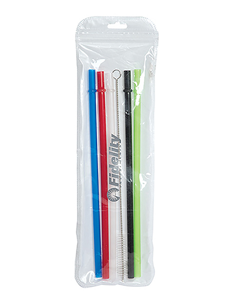Reusable Straws with Brush - Set of 5