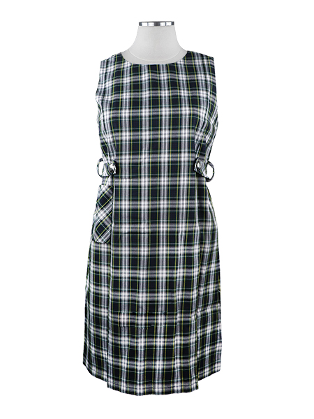 Round Neck Plaid Tunic