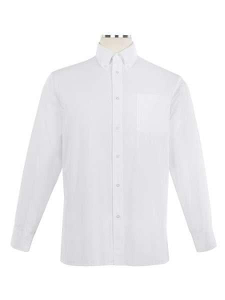 Long Sleeve Oxford Shirt with Button Down Collar - Unisex