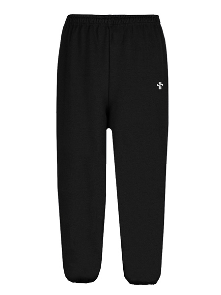 Elastic Cuffed Printed Sweat Pant w/ White Cross  - Unisex
