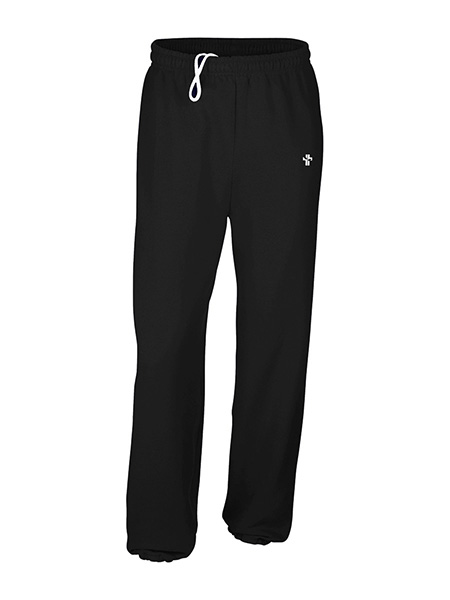 Cuffed Printed Sweat Pant w/ White Cross - Unisex